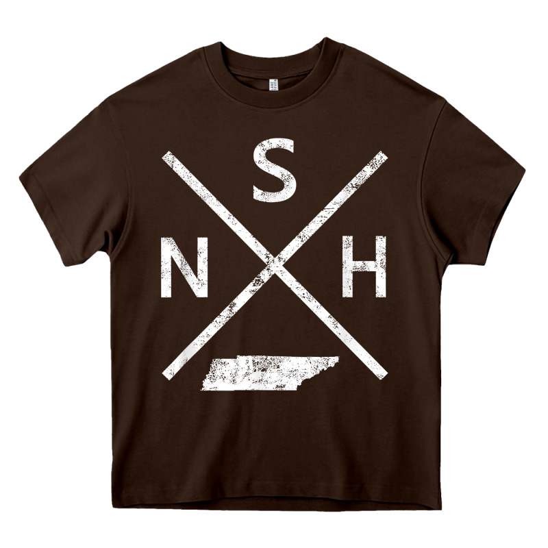 Vintage Nashville Retro Nsh Cross T Shirt Heavy Core Tee by linhVisuals | Teevron