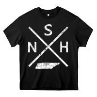Black vintage nashville retro nsh cross t shirt Heavy Core Tee - linhVisuals