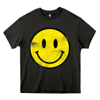 Asphalt vintage retro happy smiley face 80's 90's aesthetic t shirt Heavy Core Tee - linhVisuals