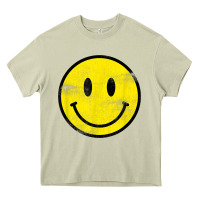Mossy vintage retro happy smiley face 80's 90's aesthetic t shirt Heavy Core Tee - linhVisuals