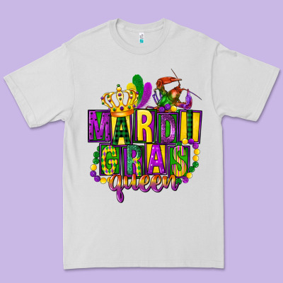 Mardi Gras Queen Premium Tee Designed By Fadigitalartstudio