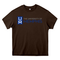 Chocolate Brown The university of memphis Heavy Core Tee - linhVisuals