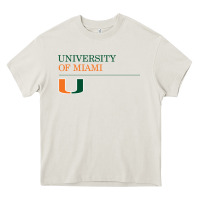Cream The university of miami Heavy Core Tee - linhVisuals