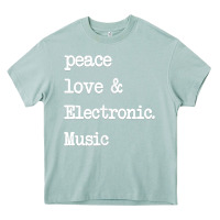 Arona peace love & electronic music  edm techno t shirt Heavy Core Tee - linhVisuals
