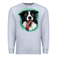 Heather Grey border collie Premium Sweatshirt - Jasminsmagicworld