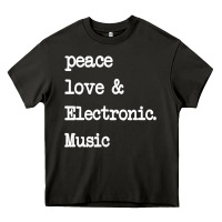 Asphalt peace love & electronic music  edm techno t shirt Heavy Core Tee - linhVisuals