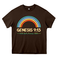 Chocolate Brown genesis 913 god's promise faithfully rainbow bible verse t shirt Heavy Core Tee - linhVisuals
