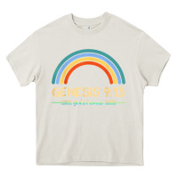 Cream genesis 913 god's promise faithfully rainbow bible verse t shirt Heavy Core Tee - linhVisuals