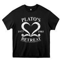 Black plato retreat club vintage retro nyc t shirt Heavy Core Tee - linhVisuals