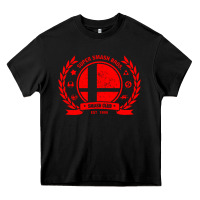 Black super smash bros smash club Heavy Core Tee - linhVisuals