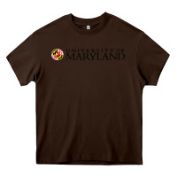 Chocolate Brown University of Maryland, College Park, Heavy Core Tee - linhVisuals