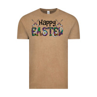 Vintage Coffee Happy Easter Vintage Tee - CowhideDigitalArt