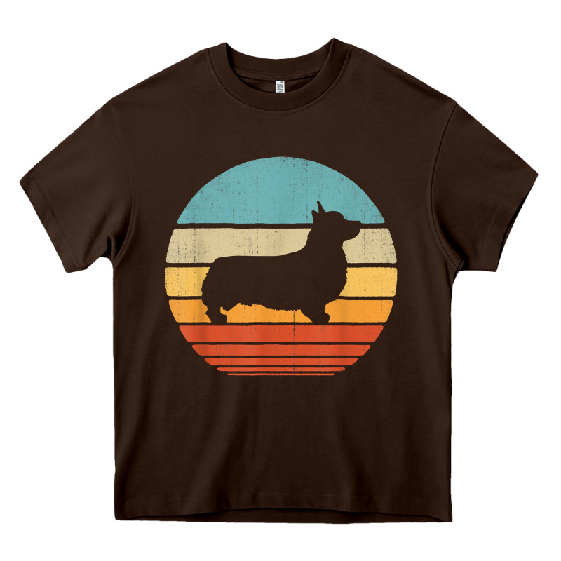 Corgi Retro Vintage 60s 70s Sunset Dog Lovers Men Women T Shirt Heavy Core Tee by linhVisuals | Teevron