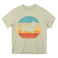 Mossy corgi retro vintage 60s 70s sunset dog lovers men women t shirt Heavy Core Tee - linhVisuals