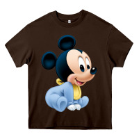 Chocolate Brown baby micke  mouse Heavy Core Tee - linhVisuals