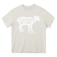 Cream isaiah 53 lamb yeshua jesus t shirt Heavy Core Tee - linhVisuals