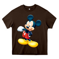 Chocolate Brown micke mouse Heavy Core Tee - linhVisuals