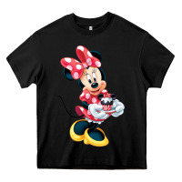 Black minni mouse Heavy Core Tee - linhVisuals