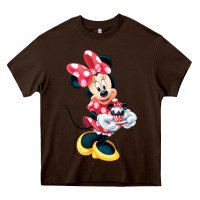 Chocolate Brown minni mouse Heavy Core Tee - linhVisuals