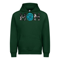 Forest Green cowhide with gemstone Urban Hoodie - RanaPortraitStore