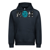 Navy cowhide with gemstone Urban Hoodie - RanaPortraitStore