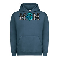 Pigment Midnight Navy cowhide with gemstone Urban Hoodie - RanaPortraitStore