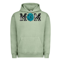 Pigment Oil Green cowhide with gemstone Urban Hoodie - RanaPortraitStore