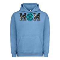 Pigment Pebble Blue cowhide with gemstone Urban Hoodie - RanaPortraitStore