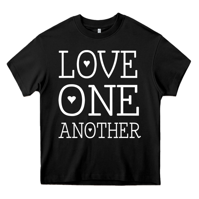 Love One Another Jesus Quote Christian T Shirt Heavy Core Tee by linhVisuals | Teevron