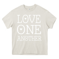 Cream love one another jesus quote christian t shirt Heavy Core Tee - linhVisuals
