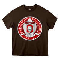Chocolate Brown OSU, Columbus, university gear Heavy Core Tee - linhVisuals