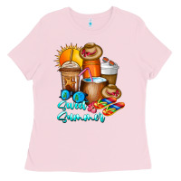 Bubblegum Pink Sweet Summer Ladies Tee - CowhideDigitalArt