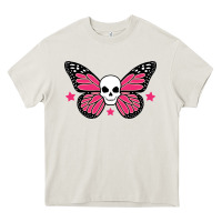Butterfly Skull Heavy Core Tee | Teevron