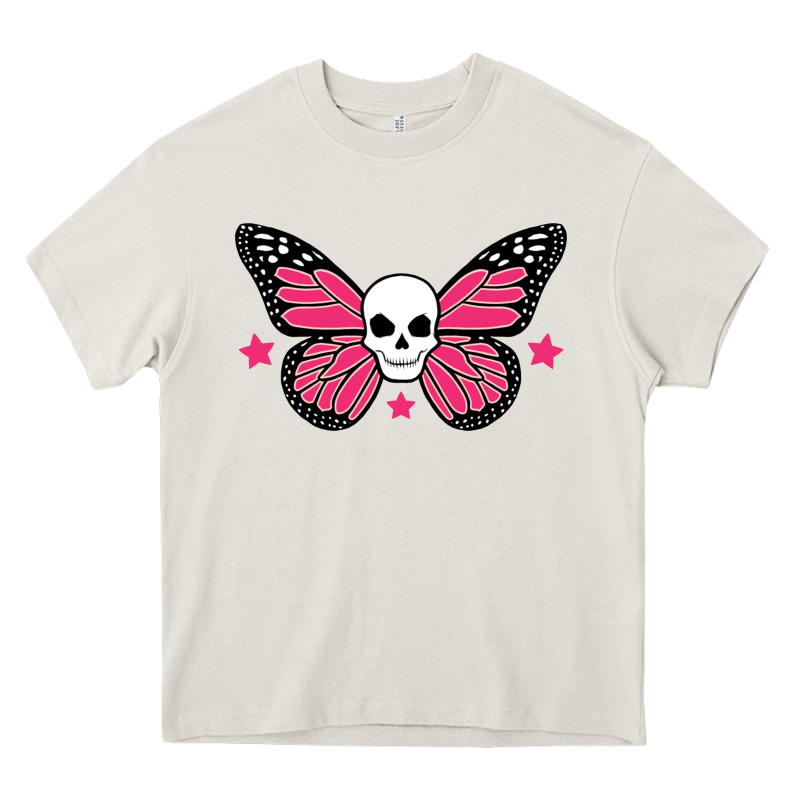 Butterfly Skull Heavy Core Tee by linhVisuals | Teevron