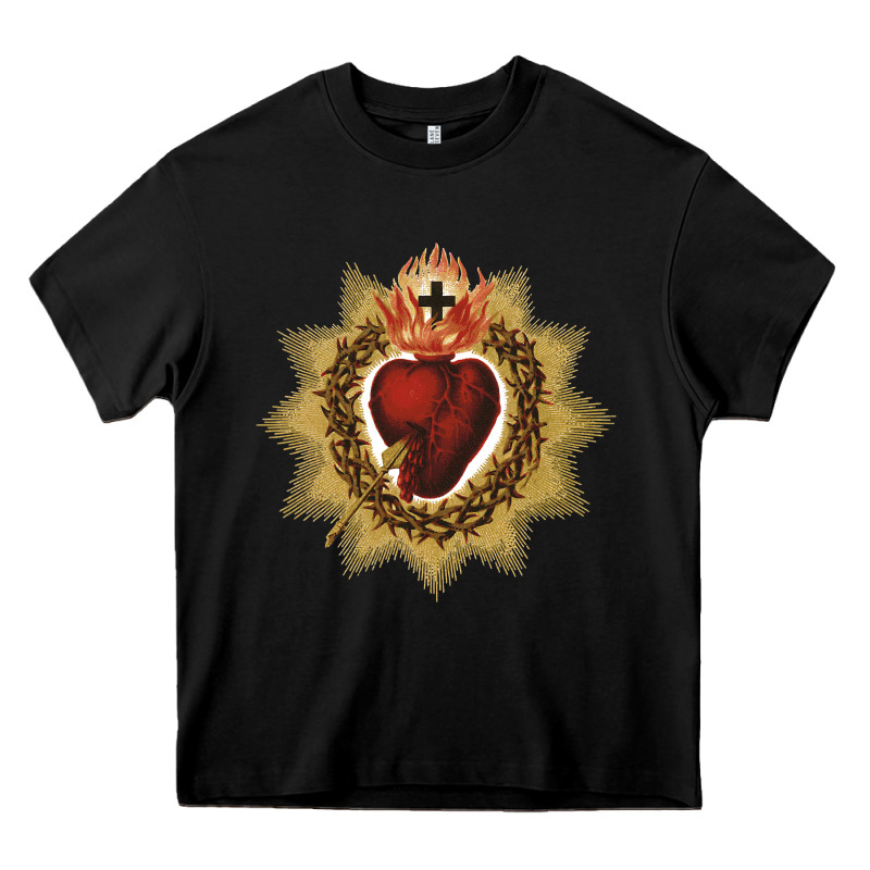Sacred Heart Of Jesus Catholic Devotion T Shirt Heavy Core Tee by linhVisuals | Teevron