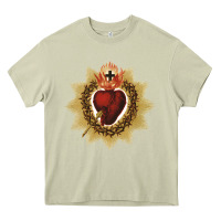 Mossy sacred heart of jesus catholic devotion t shirt Heavy Core Tee - linhVisuals