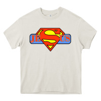Cream tshirt my superhero is jesus, faith love god shirt t shirt Heavy Core Tee - linhVisuals