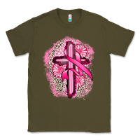 Army Green breast cancer cross Classic Tee - FaDigitalArtStudio