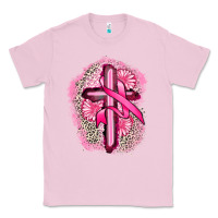 Bubblegum Pink breast cancer cross Classic Tee - FaDigitalArtStudio