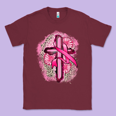 Breast Cancer Cross Classic Tee Designed By Fadigitalartstudio