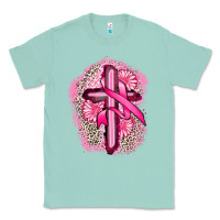 Seafoam breast cancer cross Classic Tee - FaDigitalArtStudio