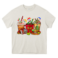 Cream Mexico Coffee Cups Heavy Core Tee - FaDigitalArtStudio