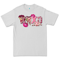 Dove Grey Valentine's Day Pig Xoxo Premium Tee - FaDigitalArtStudio