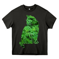 Asphalt funny cannabis & cat lover marijuana weed smoker art t shirt Heavy Core Tee - linhVisuals