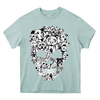 Arona funny pitbull skull dog skeleton halloween t shirt Heavy Core Tee - linhVisuals