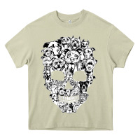 Mossy funny pitbull skull dog skeleton halloween t shirt Heavy Core Tee - linhVisuals