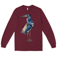 Burgundy Louisiana Heron Long Sleeve Tee - LillyAllenDesigns