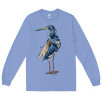 Colony Blue Louisiana Heron Long Sleeve Tee - LillyAllenDesigns