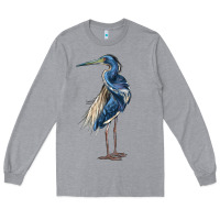 Heather Grey Louisiana Heron Long Sleeve Tee - LillyAllenDesigns