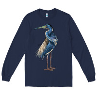 Navy Louisiana Heron Long Sleeve Tee - LillyAllenDesigns
